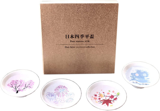 盃 丸モ高木陶器 冷感日本四季 平盃揃