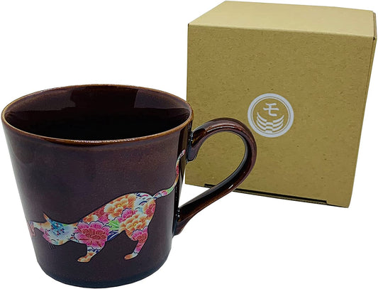 マグ 丸モ高木陶器 温感マグ猫