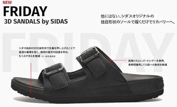 3Dサンダル FRIDAY Black 29㎝