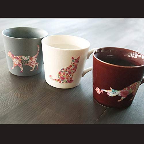 マグ 丸モ高木陶器 温感マグ猫