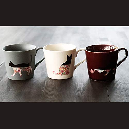 マグ 丸モ高木陶器 温感マグ猫