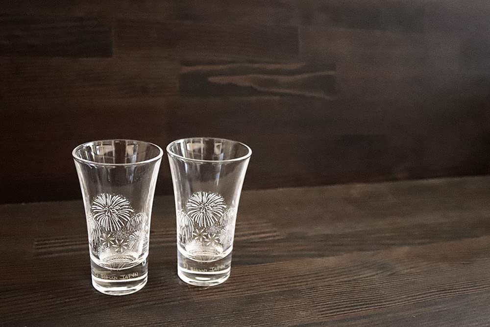 グラス 丸モ高木陶器 冷感花火 グラス天開ペアセット