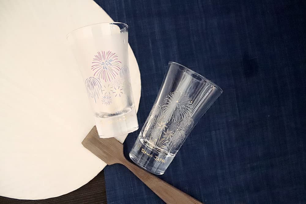 グラス 丸モ高木陶器 冷感花火 グラス天開ペアセット