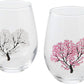 グラス 丸モ高木陶器 冷感桜 フリーグラス ペアセット