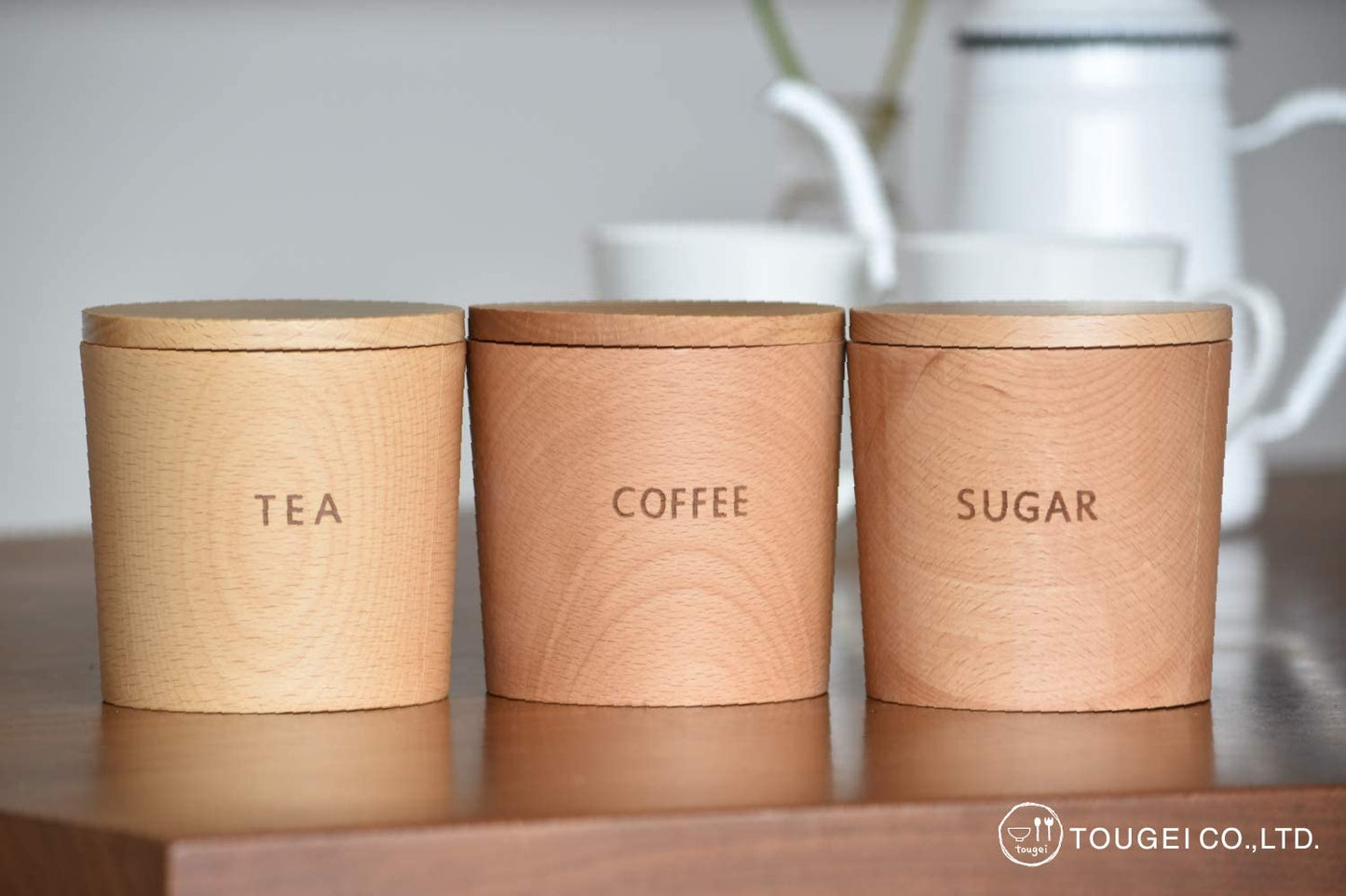 木のキャニスター 籐芸 TOUGEI コーヒー 250ml