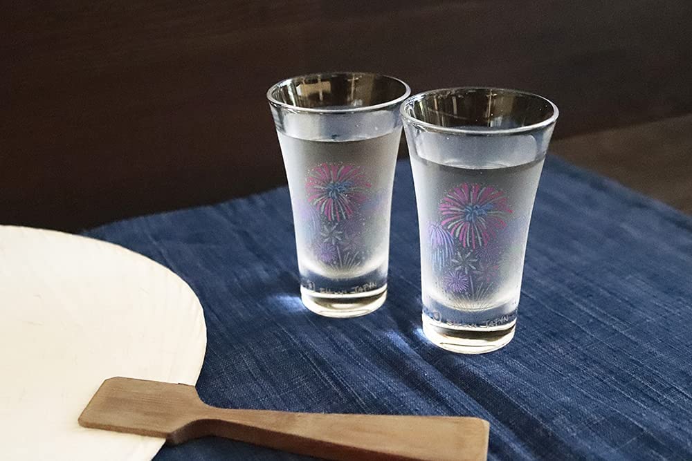 グラス 丸モ高木陶器 冷感花火 グラス天開ペアセット